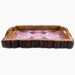 RESIN PINK BARK TRAY