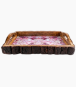 RESIN PINK BARK TRAY
