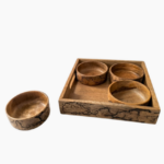 BARK BOWLS WITH TRAY