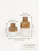 DUAL TONE VASE WHT - Image 4