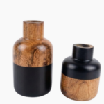 DUAL TONE VASE BLK