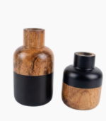 DUAL TONE VASE BLK