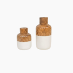 DUAL TONE VASE WHT