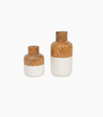 DUAL TONE VASE WHT