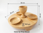 The Pedestal Quartet Wooden Serving Set - Image 6