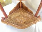 Handcrafted Wooden Inlay Corner Shelf - Image 5