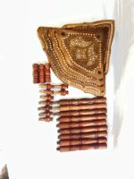 Handcrafted Wooden Inlay Corner Shelf - Image 2