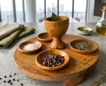 The Pedestal Quartet Wooden Serving Set