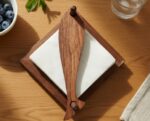 Handcrafted Sheesham Wood Napkin & Tissue Paper Holder - Image 3