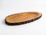 Handcrafted Oval Mango Wood Bark Platter - Image 3