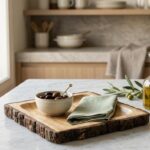 Handcrafted Square Mango Wood Bark Platter