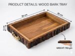 Handcrafted Mango Wood Bark Serving Tray - Image 2