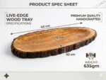 Handcrafted Oval Mango Wood Bark Platter - Image 2