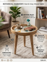Petal & Grain Side Table - Image 7