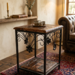 Blossom Iron & Wood End Table