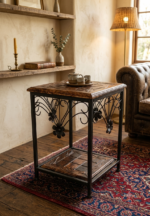 Blossom Iron & Wood End Table