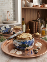 Blue Porcelain Floral Serve - Image 3