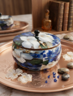 Blue Porcelain Floral Serve