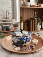 Blue Porcelain Floral Serve - Image 2