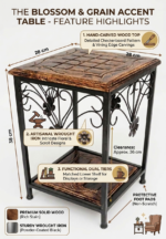 Blossom Iron & Wood End Table - Image 6