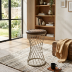 The Crown Carved Accent Stool
