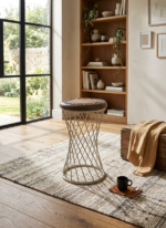The Crown Carved Accent Stool