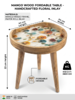 Petal & Grain Side Table - Image 8