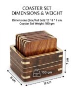 Apex Brass Corner Wooden Coasters - Image 7