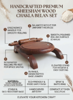 The Crown Grain Sheesham Belan Chakla Set - Image 7