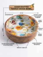 Floral Dynasty Mango Wood Salad Set - Image 8