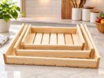 Rustic Edge Pine Tray Set - Image 7
